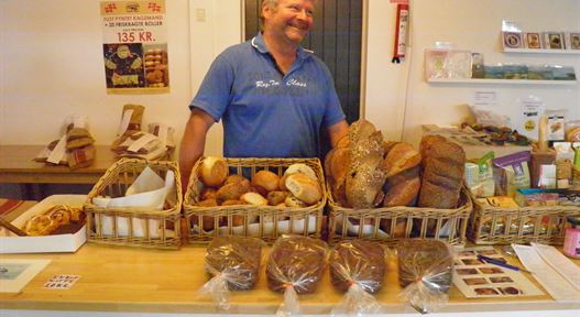 Butik med brød fra bageren